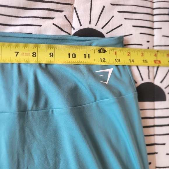 EUC Gymshark Training Cropped High-Waist Legging Capri Teal Women Xlarge - Picture 12 of 15